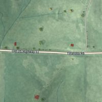 Second close-up of the map of Tillatoba, Mississippi print showing more streets and buildings