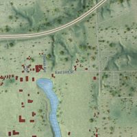 Second close-up of the map of Tilton, Illinois print showing more streets and buildings
