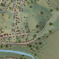 Second close-up of the map of Timberville, Virginia print showing more streets and buildings