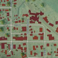 Second close-up of the map of Tiskilwa, Illinois print showing more streets and buildings