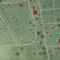 Second close-up of the map of Todd Mission, Texas print showing more streets and buildings