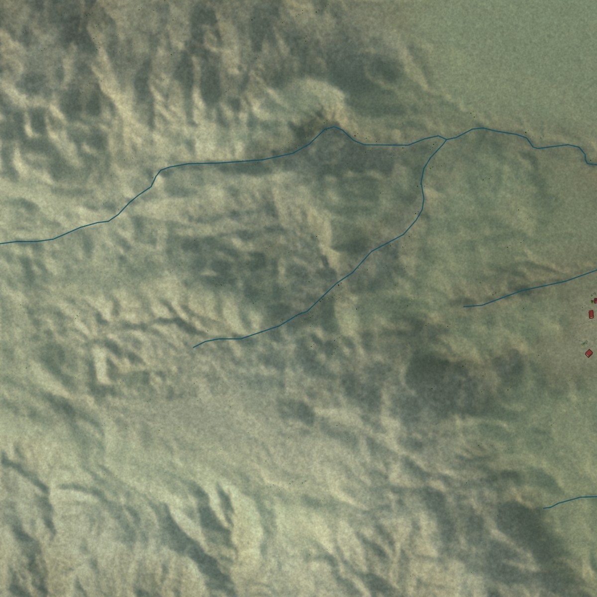 Second close-up of the map of Tohatchi, New Mexico print showing more streets and buildings