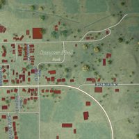 Second close-up of the map of Toledo, Illinois print showing more streets and buildings