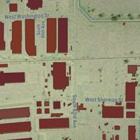 Second close-up of the map of Tolleson, Arizona print showing more streets and buildings