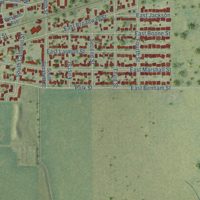 Second close-up of the map of Tolono, Illinois print showing more streets and buildings