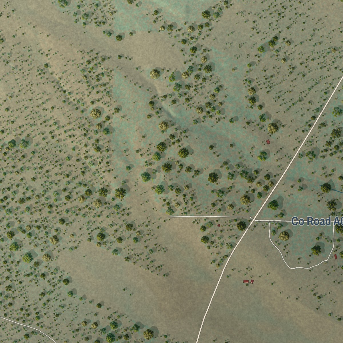Second close-up of the map of Torreon, New Mexico print showing more streets and buildings