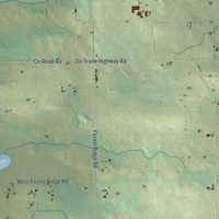 Second close-up of the map of the Town of Berlin, Green Lake County, Wisconsin print showing more streets and buildings