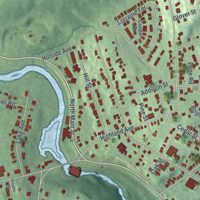 Second close-up of the map of the Town of Boonton, Morris County, New Jersey print showing more streets and buildings