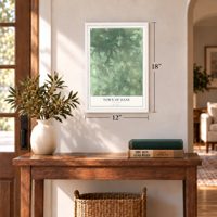 Town of Dane, Wisconsin map, 12 x 18 inch print in a white frame in an entryway