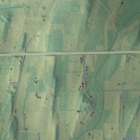 Second close-up of the map of the Town of Lake Mills, Wisconsin print showing more streets and buildings