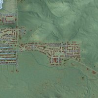 Second close-up of the map of the Town of Lodi, Wisconsin print showing more streets and buildings