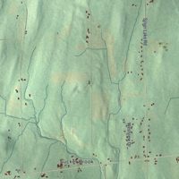 Second close-up of the map of the Town of Perry, New York print showing more streets and buildings