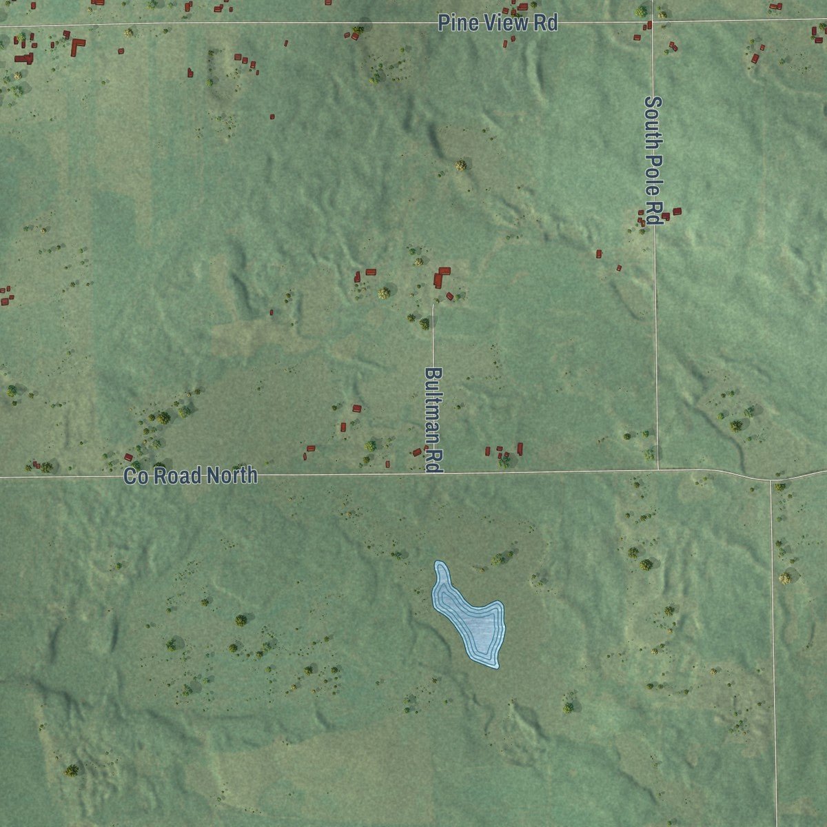 Second close-up of the map of the Town of Plover, Marathon County, Wisconsin print showing more streets and buildings