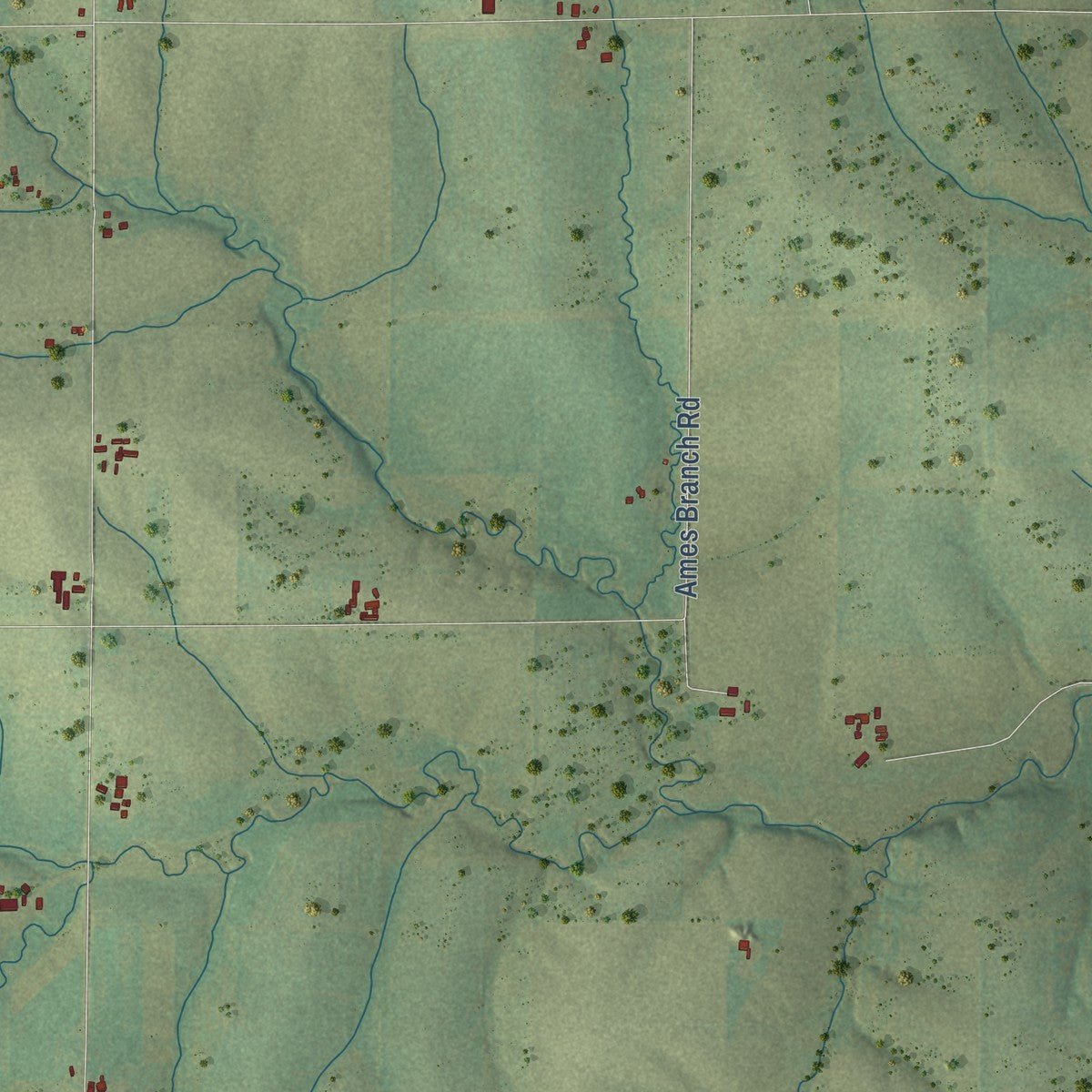 Second close-up of the map of the Town of Seymour, Lafayette County, Wisconsin print showing more streets and buildings