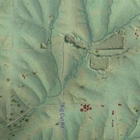 Second close-up of the map of the Town of Shullsburg, Wisconsin print showing more streets and buildings