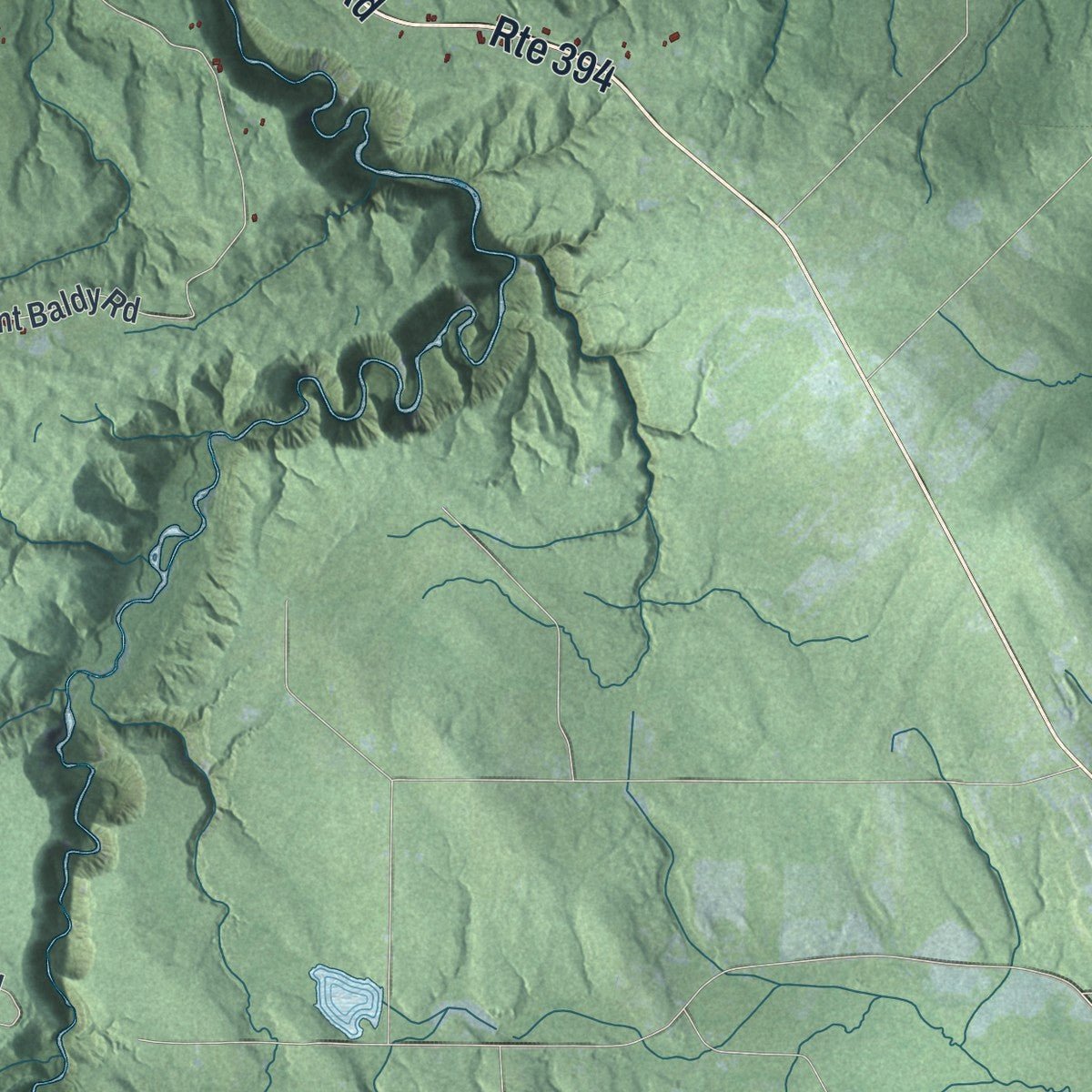 Second close-up of the map of the Town of Westfield, New York print showing more streets and buildings