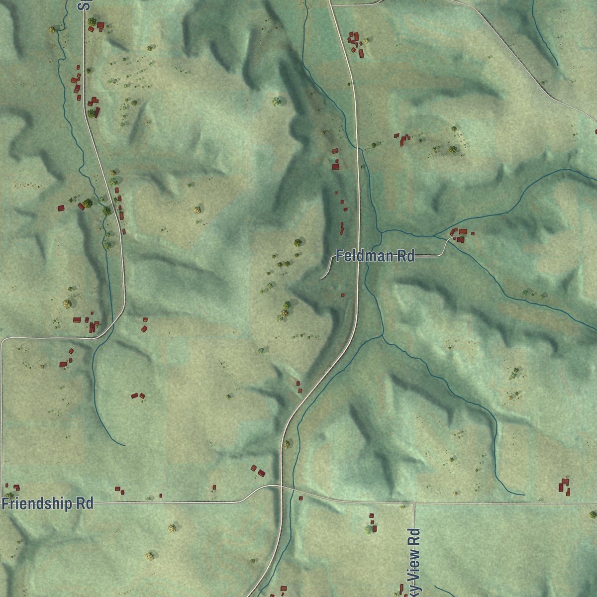 Second close-up of the map of the Town of Westfield, Sauk County, Wisconsin print showing more streets and buildings