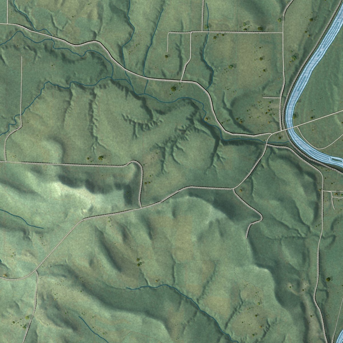 Second close-up of the map of the Town of Weston, Dunn County, Wisconsin print showing more streets and buildings
