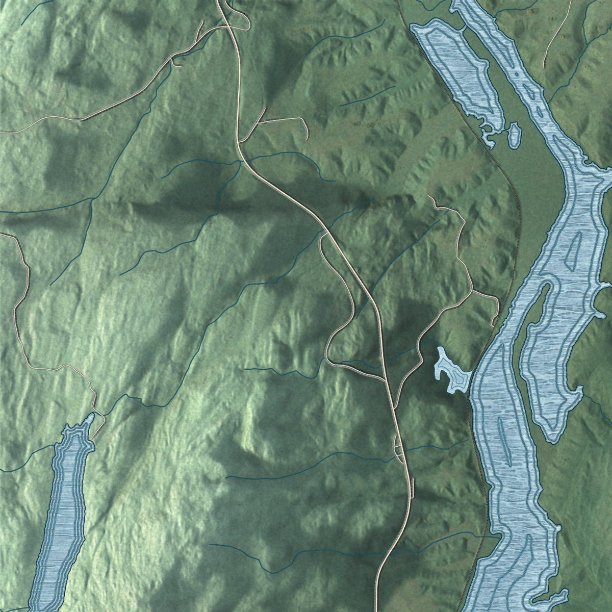 Second close-up of the map of the Town of Whitehall, New York print showing more streets and buildings