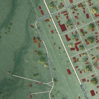 Second close-up of the map of Townsend, Montana print showing more streets and buildings