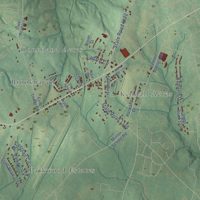 Second close-up of the map of Tramway, North Carolina print showing more streets and buildings