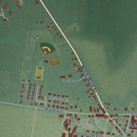 Second close-up of the map of Trappe, Maryland print showing more streets and buildings