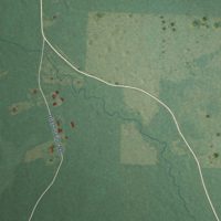 Second close-up of the map of Traskwood, Arkansas print showing more streets and buildings