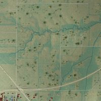 Second close-up of the map of Trenton, Texas print showing more streets and buildings