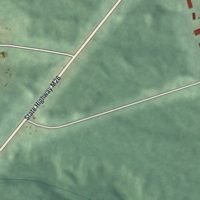 Second close-up of the map of Trimountain, Michigan print showing more streets and buildings