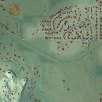 Second close-up of the map of Trinity, Alabama print showing more streets and buildings