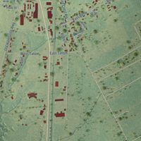 Second close-up of the map of Trinity, Texas print showing more streets and buildings