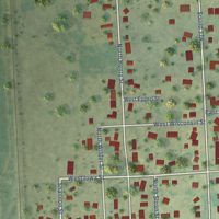 Second close-up of the map of Tripp, South Dakota print showing more streets and buildings