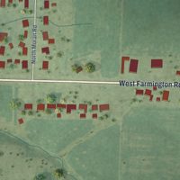 Second close-up of the map of Trivoli, Illinois print showing more streets and buildings