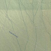Second close-up of the map of Trona, California print showing more streets and buildings
