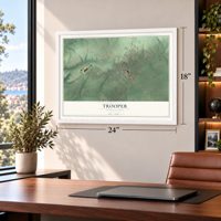 Trooper, Pennsylvania map, 18 x 24 inch print in a white frame in a home office