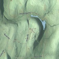 Second close-up of the map of Truxton, New York print showing more streets and buildings