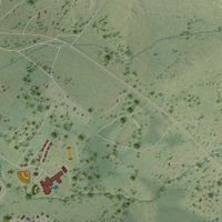 Second close-up of the map of Tsaile, Arizona print showing more streets and buildings