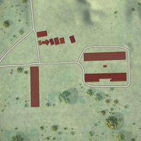 Second close-up of the map of Tschetter Colony, South Dakota print showing more streets and buildings