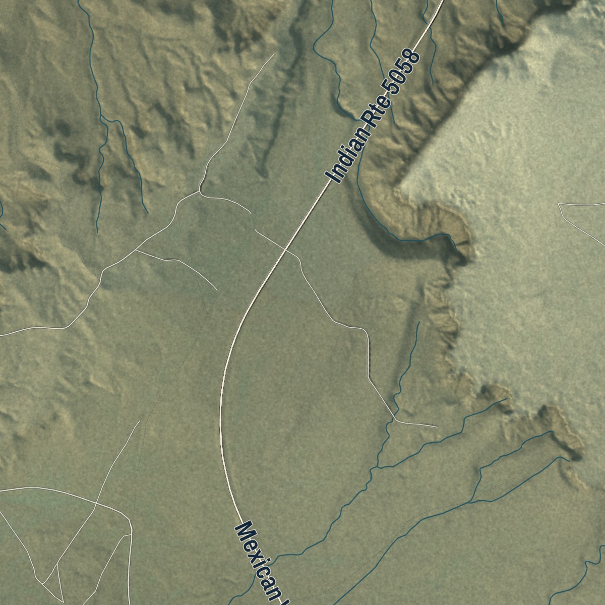Second close-up of the map of Tselakai Dezza, Utah print showing more streets and buildings