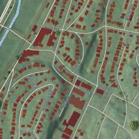 Second close-up of the map of Tuckahoe, New York print showing more streets and buildings