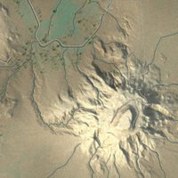 Second close-up of the map of Tucumcari, New Mexico print showing more streets and buildings