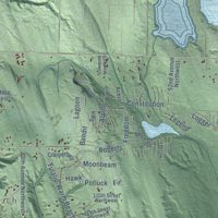 Second close-up of the map of Tulalip, Washington print showing more streets and buildings