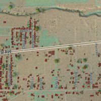 Second close-up of the map of Tularosa, New Mexico print showing more streets and buildings