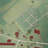 Second close-up of the map of Turbotville, Pennsylvania print showing more streets and buildings