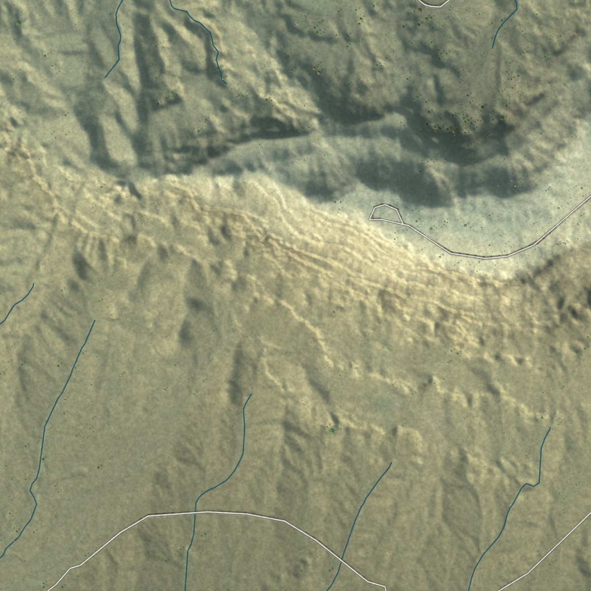 Second close-up of the map of Turley, New Mexico print showing more streets and buildings