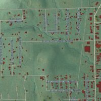 Second close-up of the map of Turley, Oklahoma print showing more streets and buildings