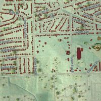 Second close-up of the map of Turner, Kansas print showing more streets and buildings