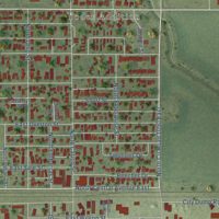 Second close-up of the map of Tuscola, Illinois print showing more streets and buildings