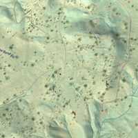 Second close-up of the map of Tuttletown, California print showing more streets and buildings