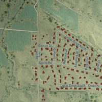 Second close-up of the map of Twin Grove, Illinois print showing more streets and buildings
